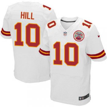 Nike Chiefs #10 Tyreek Hill White Men's Stitched NFL Elite Jersey