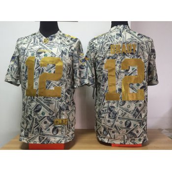 Nike Patriots 12 Tom Brady Grey US Dollar Fashion Limited Jersey