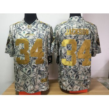 Nike Raiders 34 Bo Jackson Grey US Dollar Fashion Limited Jersey