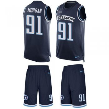 Nike Titans #91 Derrick Morgan Navy Blue Alternate Men's Stitched NFL Limited Tank Top Suit Jersey