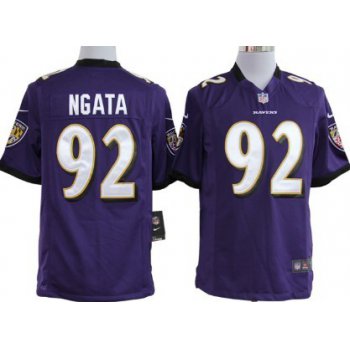 Nike Baltimore Ravens #92 Haloti Ngata Purple Game Jersey