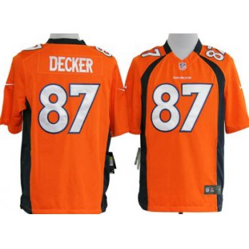 Nike Denver Broncos #87 Eric Decker Orange Game Jersey