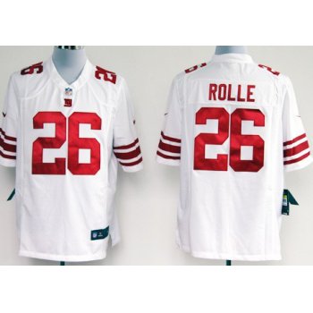 Nike New York Giants #26 Antrel Rolle White Game Jersey