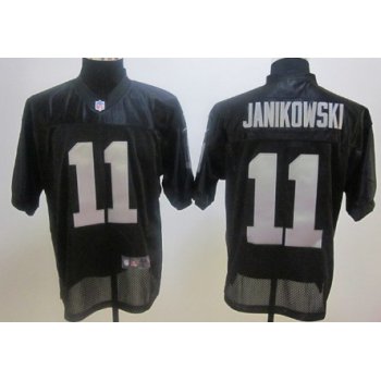 Nike Oakland Raiders #11 Sebastian Janikowski Black Elite Jersey