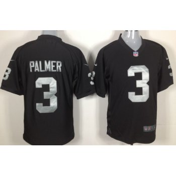 Nike Oakland Raiders #3 Carson Palmer Black Game Jersey