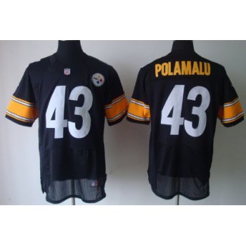 Nike Pittsburgh Steelers #43 Troy Polamalu Black Elite Jersey