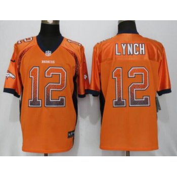 Men's Denver Broncos #12 Paxton Lynch Orange Drift Fashion NFL Nike Elite Jersey