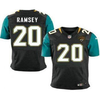 Men's Jacksonville Jaguars #20 Jalen Ramsey Black Team Color NFL Nike Elite Jersey