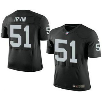 Men's Oakland Raiders #51 Bruce Irvin Black Team Color NFL Nike Elite Jersey