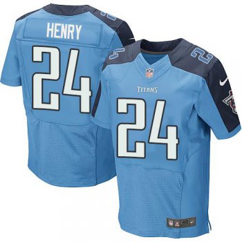 Nike Titans #24 Derrick Henry Light Blue Team Color Men's Stitched NFL Elite Jersey