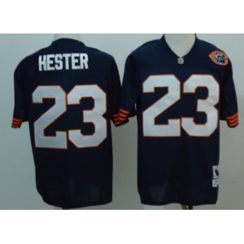 Chicago Bears #23 Devin Hester Blue Throwback With Bear Patch Jersey