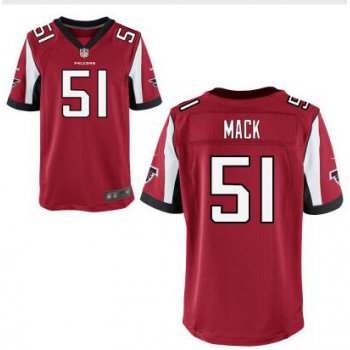 Men's Atlanta Falcons #51 Alex Mack Red Team Color NFL Nike Elite Jersey