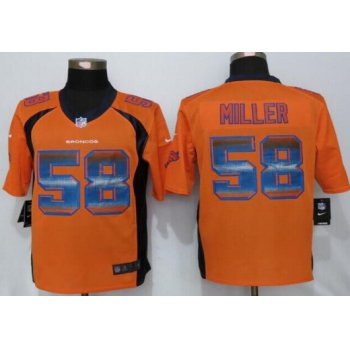 Men's Denver Broncos #58 Von Miller Orange Strobe 2015 NFL Nike Fashion Jersey