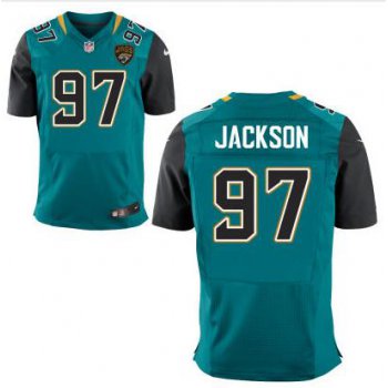 Men's Jacksonville Jaguars #97 Malik Jackson Teal Green Alternate NFL Nike Elite Jersey