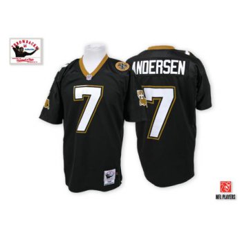 New Orleans Saints #7 Morten Andersen Black Throwback Jersey