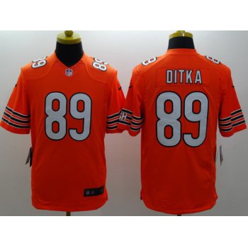 Nike Chicago Bears #89 Mike Ditka Orange Limited Jersey