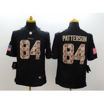 Nike Minnesota Vikings #84 Cordarrelle Patterson Salute to Service Black Limited Jersey