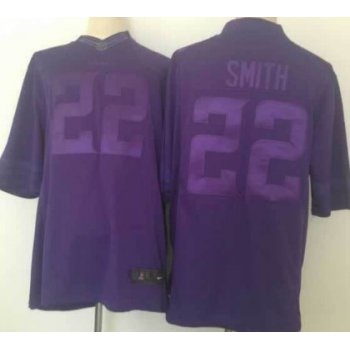 Nike Minnesota Vikings #22 Harrison Smith Drenched Limited Purple Jersey