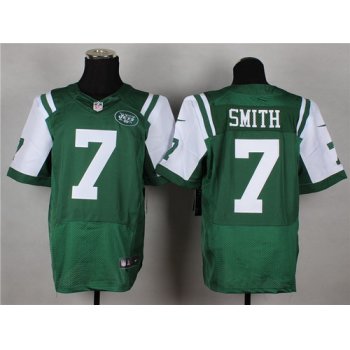 Nike New York Jets #7 Geno Smith Green Elite Jersey