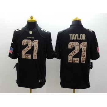 Nike Washington Redskins #21 Sean Taylor Salute to Service Black Limited Jersey