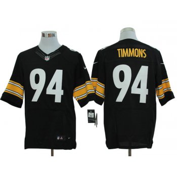 Size 60 4XL-Nike Pittsburgh Steelers 94 Timmons Blck Elite NFL Jersey