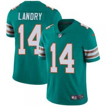 Nike Miami Dolphins #14 Jarvis Landry Aqua Green Alternate Men's Stitched NFL Vapor Untouchable Limited Jersey