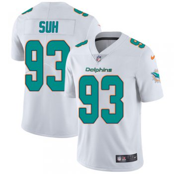 Nike Miami Dolphins #93 Ndamukong Suh White Men's Stitched NFL Vapor Untouchable Limited Jersey