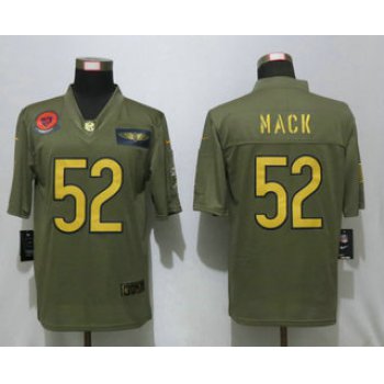 Men's Chicago Bears #52 Khalil Mack Olive Gold 2019 Salute To Service Stitched NFL Nike Limited Jersey