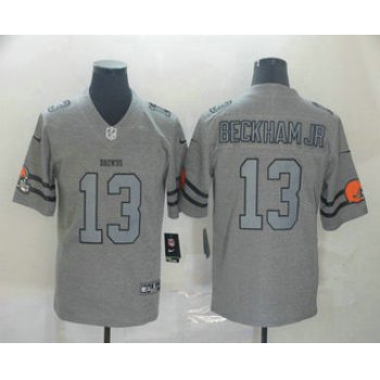 Men's Cleveland Browns #13 Odell Beckham Jr 2019 Gray Gridiron Vapor Untouchable Stitched NFL Nike Limited Jersey