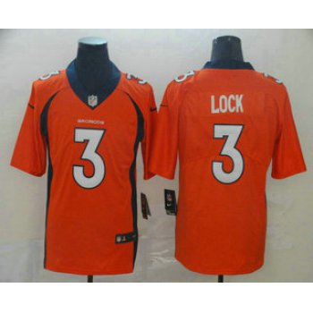 Men's Denver Broncos #3 Drew Lock Orange 2017 Vapor Untouchable Stitched NFL Nike Limited Jersey
