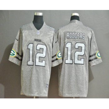 Men's Green Bay Packers #12 Aaron Rodgers 2019 Gray Gridiron Vapor Untouchable Stitched NFL Nike Limited Jersey