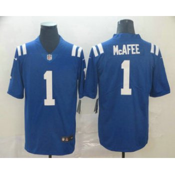 Men's Indianapolis Colts #1 Pat McAfee Royal Blue 2017 Vapor Untouchable Stitched NFL Nike Limited Jersey