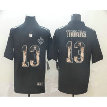 Men's New Orleans Saints #13 Michael Thomas 2019 Black Statue Of Liberty Stitched NFL Nike Limited Jersey