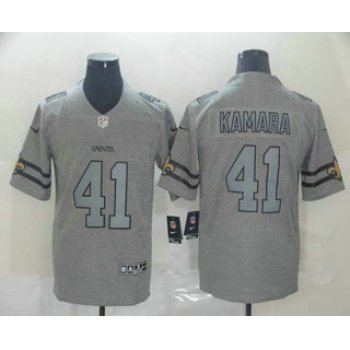 Men's New Orleans Saints #41 Alvin Kamara 2019 Gray Gridiron Vapor Untouchable Stitched NFL Nike Limited Jersey