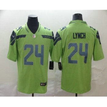 Men's Seattle Seahawks #24 Marshawn Lynch Green 2017 Vapor Untouchable Stitched NFL Nike Limited Jersey