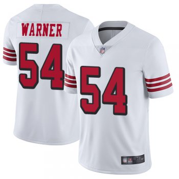 Men's San Francisco 49ers #54 Fred Warner Limited White Rush Vapor Untouchable Football Jersey