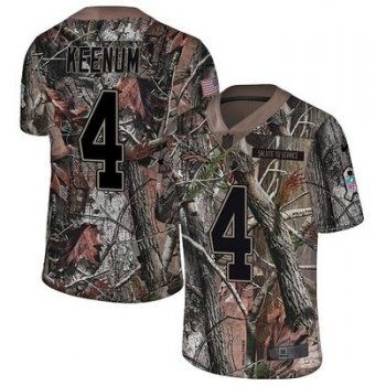 Nike Broncos #4 Case Keenum Camo Men's Stitched NFL Limited Rush Realtree Jersey