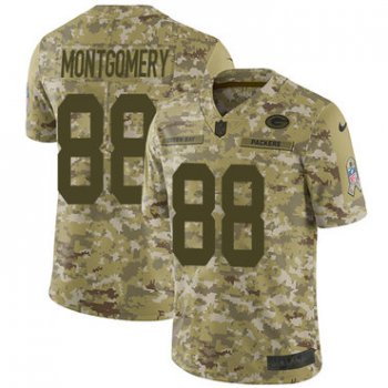 Nike Packers #88 Ty Montgomery Camo Men's Stitched NFL Limited 2018 Salute To Service Jersey