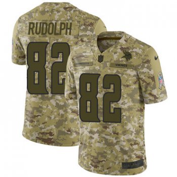 Nike Vikings #82 Kyle Rudolph Camo Men's Stitched NFL Limited 2018 Salute To Service Jersey