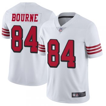 San Francisco 49ers Men's #84 Kendrick Bourne White Limited Color Rush Vapor Untouchable Jersey