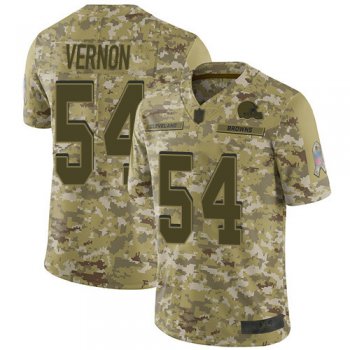 Men's Cleveland Browns #54 Olivier Vernon Camo Men's Stitched Football Limited 2018 Salute To Service Jersey