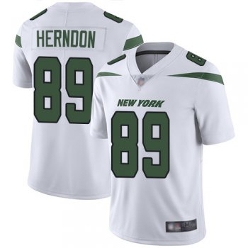 New York Jets #89 Chris Herndon White Men's Stitched Football Vapor Untouchable Limited Jersey