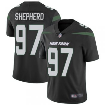 New York Jets #97 Nathan Shepherd Black Alternate Men's Stitched Football Vapor Untouchable Limited Jersey