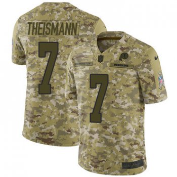 Nike Redskins #7 Joe Theismann Camo Men's Stitched NFL Limited 2018 Salute To Service Jersey