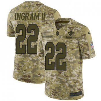 Nike Saints #22 Mark Ingram II Camo Men's Stitched NFL Limited 2018 Salute To Service Jersey