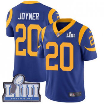 #20 Limited Lamarcus Joyner Royal Blue Nike NFL Alternate Men's Jersey Los Angeles Rams Vapor Untouchable Super Bowl LIII Bound