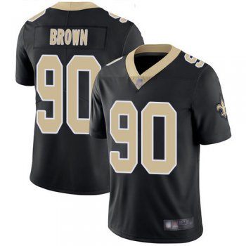 Men's New Orleans Saints #90 Malcom Brown Black Team Color Men's Stitched Football Vapor Untouchable Limited Jersey