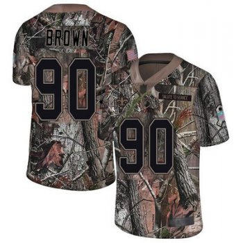 Men's New Orleans Saints #90 Malcom Brown Camo Men's Stitched Football Limited Rush Realtree Jersey