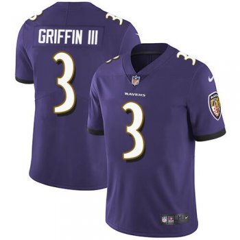 Nike Baltimore Ravens 3 Robert Griffin III Purple Vapor Untouchable Limited Jersey