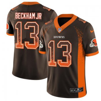 Nike Cleveland Browns 13 Odell Beckham Jr Brown Drift Fashion Limited Jersey